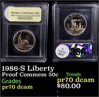 Proof 1986-S Liberty Modern Commem Half Dollar 50c