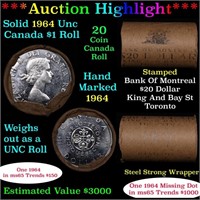 ***Auction Highlight*** Full Roll of Silver 1964 C
