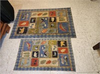 Set of Cabin Rugs 33x19 and 45x30