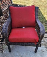 Red Cushion Patio Chair