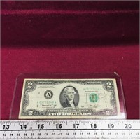 1976 US $2 Banknote Paper Money Bill