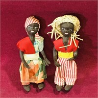Pair Of Small Vintage Dolls (4" Tall)