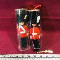 Pair Of Vintage British Guard Nodder Dolls