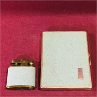 Vintage Cigarette Case & Lighter Set