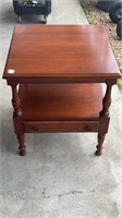 Cherry Square One Drawer End Table