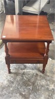 Cherry Square One Drawer End Table