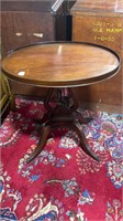 Oval Mahogany Lyre Based Table