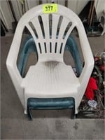 3 PLASTIC LAWN CHAIRS