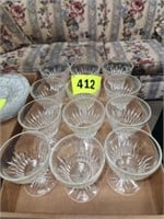 LOT CLEAR GLASS PUDDING BOWLS