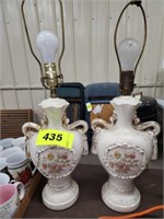 PAIR VICTORIAN STYLE TABLE LAMPS- NO SHADES