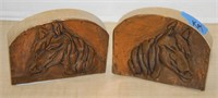 SET OF COPPER EMBOSSED BOOKENDS-HANDMADE