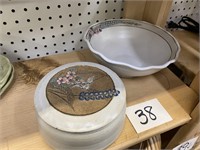 POTTERY BOWL & TRINKET BOX