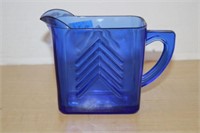 COBALT BLUE GLASS CREAMER/PITCHER