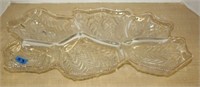 DIVIDED GLASS UNIQUE SHAPED TRAY