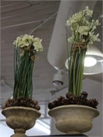 PAIR OF FLORAL ARRANGEMENTS-MATCHING OTHER THAN
