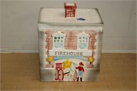 ENSECO CERAMIC FIREHOUSE COOKIE JAR