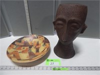 Pottery bowl and bust