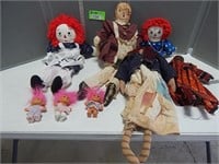 Dolls and trolls, some are Raggedy Ann