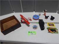 Replica airplane, View Master discs, Mickey Mouse