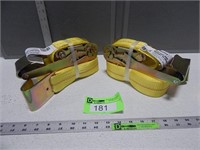 2 - 27' Flat-hook ratchet straps, never been used