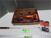 Many screw drivers, some torque, some standard and