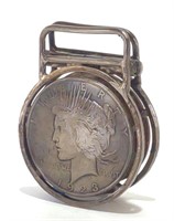 1923 Silver Peace Dollar Money Clip (Silver)