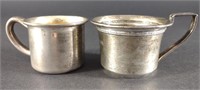 Two Sterling Silver Baby Cups