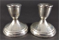 Sterling Weighted Candle Holders