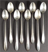 8 Concord Sterling Silver Iced Tea Spoons