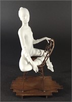 Boehm Porcelain Ballerina on Bronze Chair