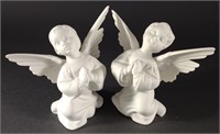 Pair of Boehm Porcelain Praying Angels Figures