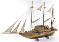 Vintage Model of Sailing Ship / Schooner