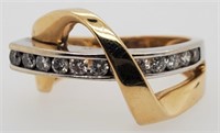 14 Kt. Heavy Gold & Diamond Ring