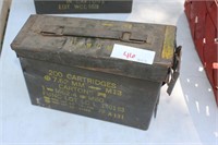 Empty military cartridge container