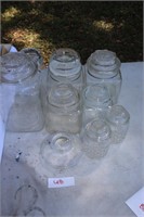 Large lot of vintage containers with lids