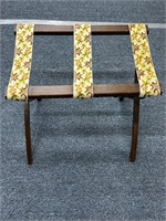 Vintage needlepoint Luggage rack