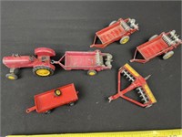 Dinky toys spreaders disc and tractor wagon is a