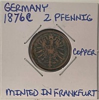1876C Germany 2 pf - Frankfurt