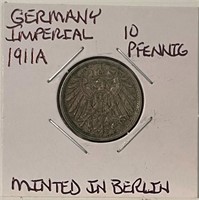 1911A German 10 pf - Berlin