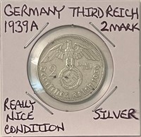 1939A Germany silver 2 mark - Berlin