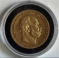 1872A Germany GOLD 10 mark - Berlin 3.9 gr