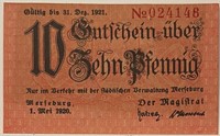 1921 10 pfennig - Merfeburg