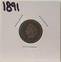 US 1891 Indian Cent