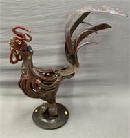 Robert Machovec Brutalist Iron Chicken Sculpture
