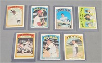 1972 Baseball Cards Fisk RC, May's, Brooks Etc