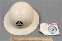 Civil Defense Helmet & Armband