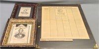 President Lincoln Assassination Papers Framed