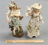 2 German Bisque Porcelain Figures