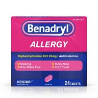(2) 24-Ct Benadryl Ultratabs Antihistamine Cold &