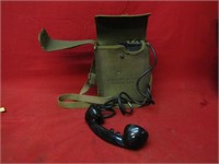 Vintage US Army Field Telephone